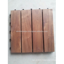 Vietnam Natural Wood Interlocking Deck Tiles 11x11"